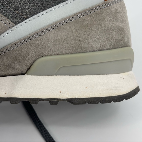 New Balance 996 Beige, Grey and Orange Lace-Up Sneakers, 10 - Picture 12 of 16